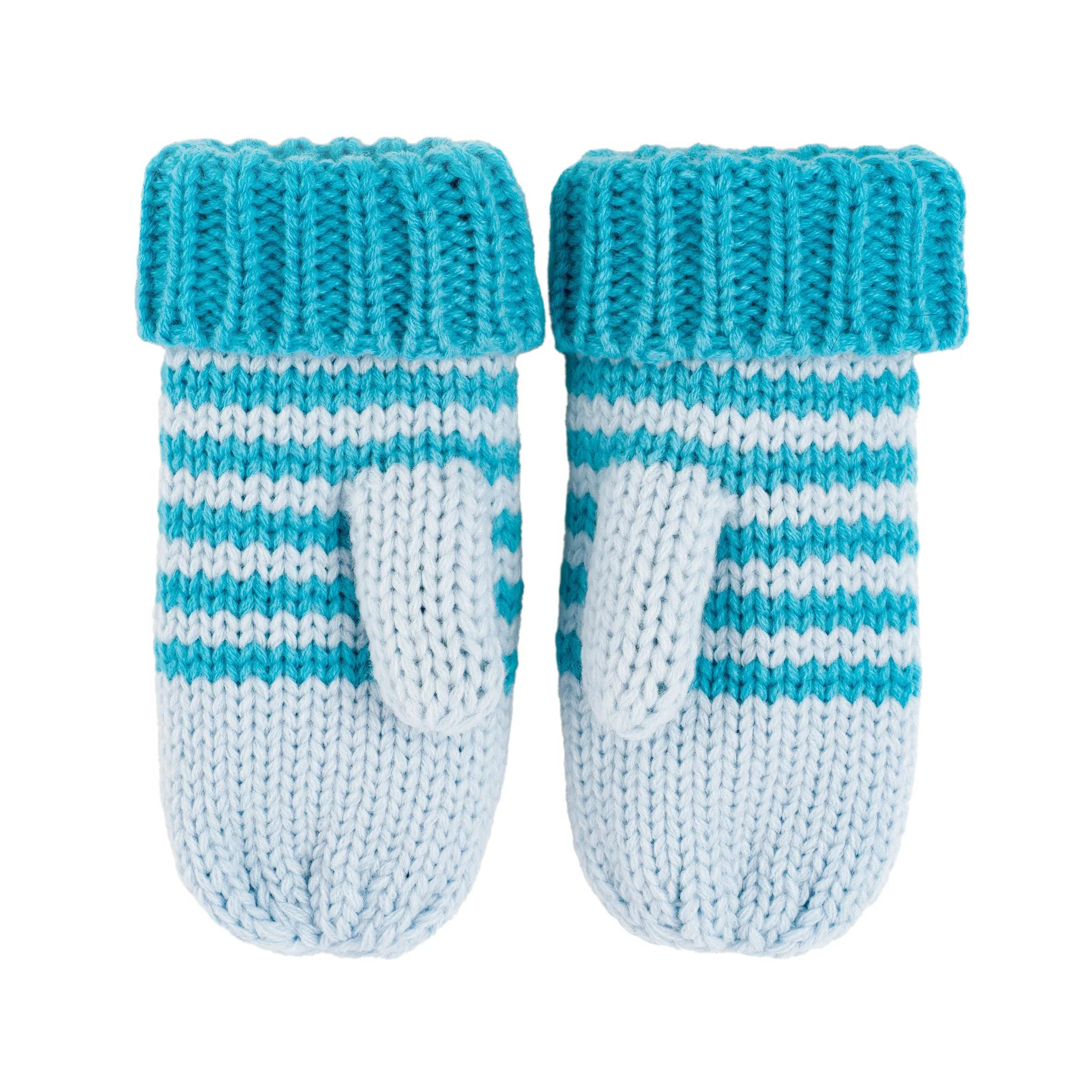 Knit Cat Mittens - Blue - Image 3