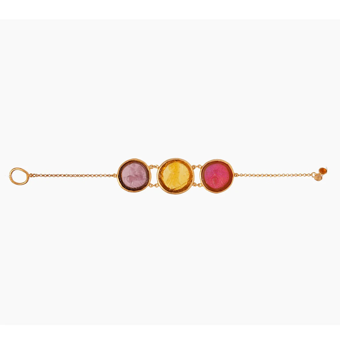 Glass Multi-Coin Motif Bracelet - Image 3