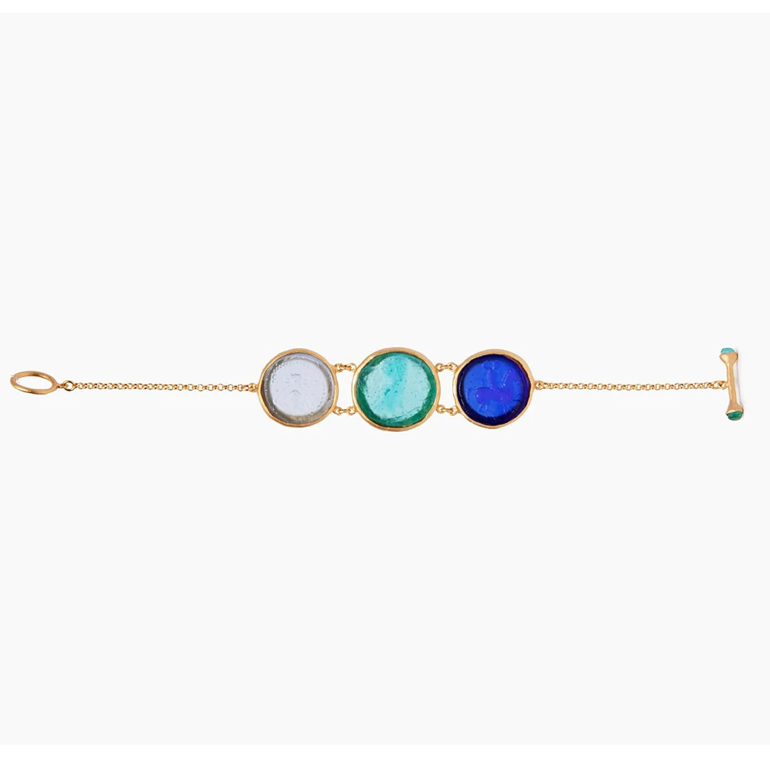 Glass Multi-Coin Motif Bracelet - Image 4