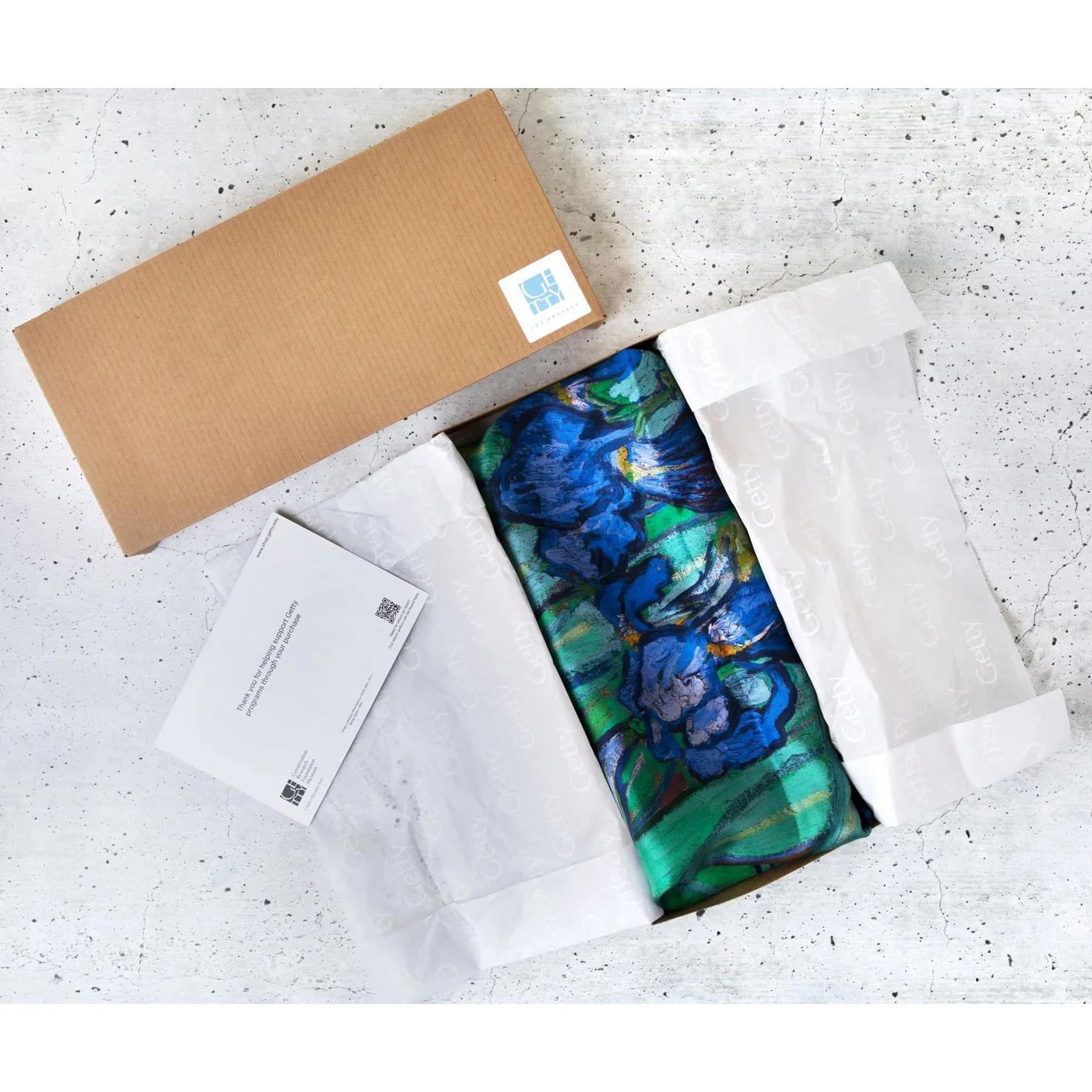 Square Van Gogh Irises Silk Scarf - Image 5